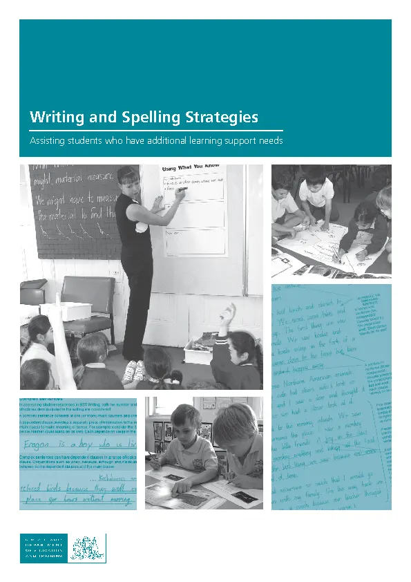 Writing And Spelling Strategies Template
